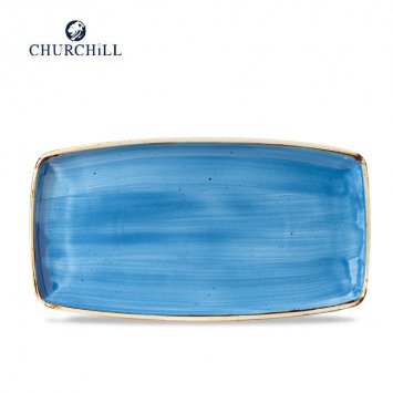 PIATTO RETTANGOLARE STONECAST CM.29,5X15 CORNFLOWER BLUE CHURCHILL