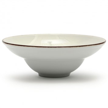 Set 6 Pastabowl In Porcellana - Decorazione Filigrana Marrone Anticato | Diametro 26cm | Elegante Per Tavola - Foto 6