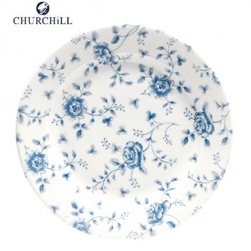 PIATTO PIANO VINTAGE PRINTS CM.27,6 PRAGUE ROSE CHINTZ CHURCHILL