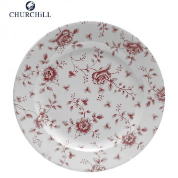 PIATTO PIANO VINTAGE PRINTS CM.27,6 CRAMBERRY ROSE CHINTZ CHURCHILL