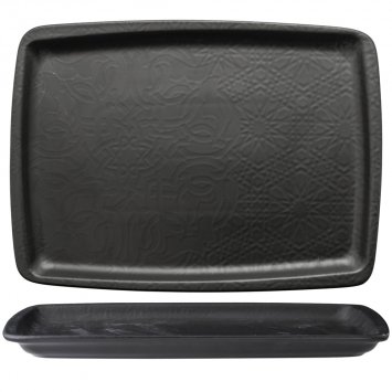 PIATTO RETTANGOLARE BLACK MATTE CM.31x23 GURAL