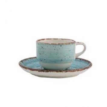 PIATTINO TAZZA CAFFE' AVANOS AZZURRO GURAL