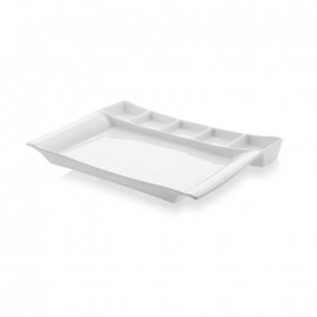 PIATTO MILANO 6 SCOMPARTI TAVOLOZZA CM.37X26 GURAL