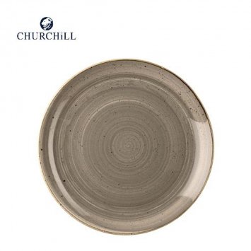 PIATTO DESSERT STONECAST CM.21,7 PEPPERCORN GREY CHURCHILL