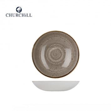 PIATTO FONDO STONECAST CM.18,2 COUP PEPPERCORN GREY CHURCHILL