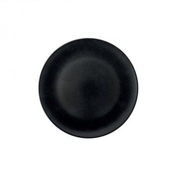 PIATTO PIANO MONACO Ø CM.26 STONEWARE NERO OPACO