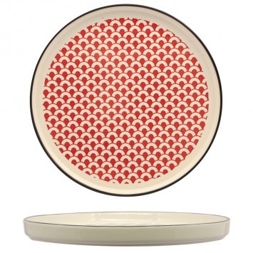 PIATTO NORDICO MOSAIK Ø CM.26,6 RED