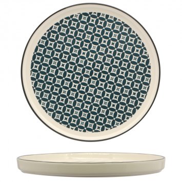 PIATTO NORDICO MOSAIK Ø CM.26,6 BLUE