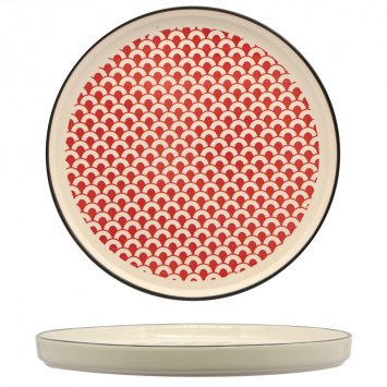 PIATTO NORDICO MOSAIK Ø CM.21 RED