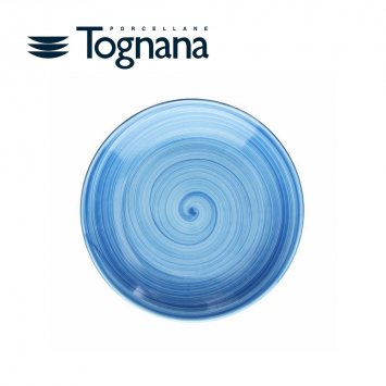 PIATTO PIANO GIOTTO CM.25 AZZURRO TOGNANA***