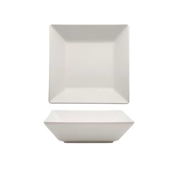 PIATTO FONDO BOSTON CM.17x17 STONEWARE BIANCO