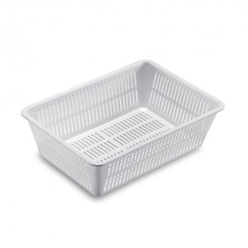 CESTINO RETTANGOLARE FORATO CM.34X24 H.10 GIGANPLAST