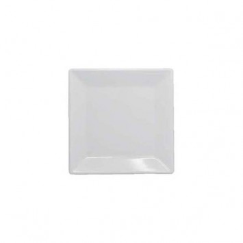 VASSOIO MELAMINA QUADRATO BIANCO CON FALDA CM.36X36