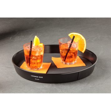 VASSOIO ANTISCIVOLO LOUNGE BAR Ø CM.35 BORDO ALTO CM.4,5 CON GRIP