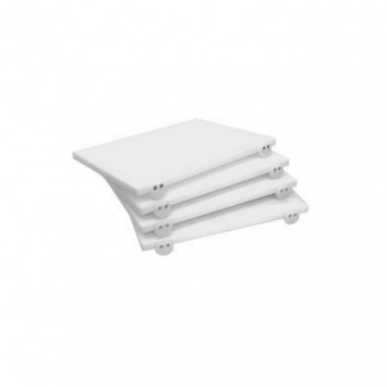 Tagliere in Polietilene Bianco 50 x 40 spessore 3 - cm professionale con  fermi : : Casa e cucina