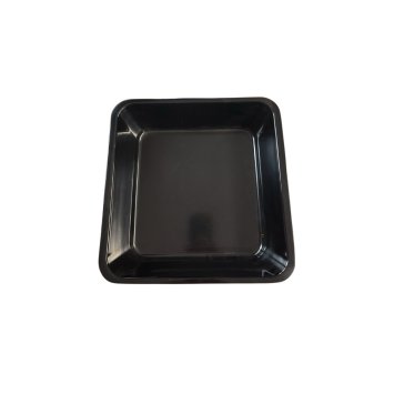 VASSOIO MELAMINA CON BORDO 25x25 H.4 NERO