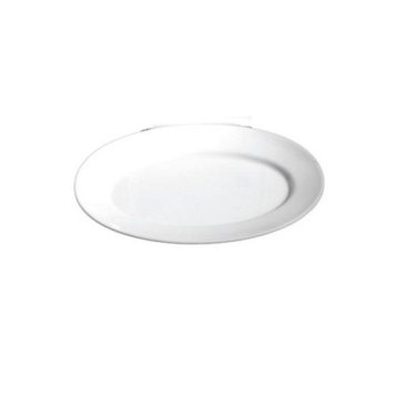 VASSOIO PLASTICA/METACRILATO CM.44x29 H.3 OVALE BIANCO