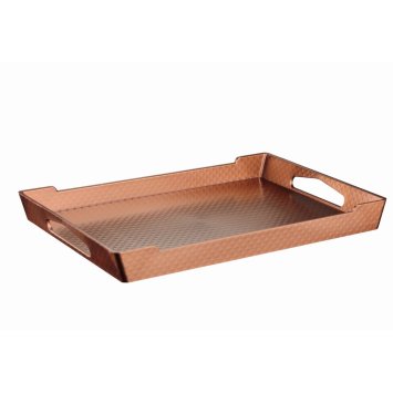VASSOIO PLASTICA DIAMANTE CAPRI CM.51x35 H.5 RAME