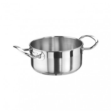 CASSERUOLA INOX ALTA PROFESSIONAL 3160 2 MANICI Ø CM.18 H.9,5 LT.2,5 PINTINOX