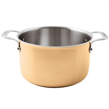 CASSERUOLA RAME ALTA 2 MANICI Ø CM.24 LT.6,3