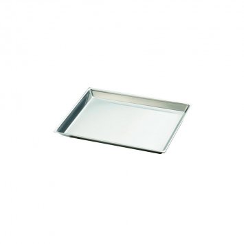 VASSOIO INOX SPIGOLATO CM.40X30 H.2