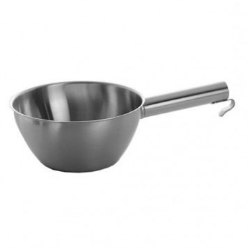 TAZZONE INOX CON MANICO E GANCIO Ø CM.18 LT.1,5