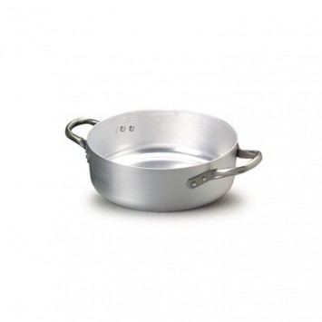 CASSERUOLA ALLUMINIO BASSA 2 MANICI Ø 36 H.12 LT.12