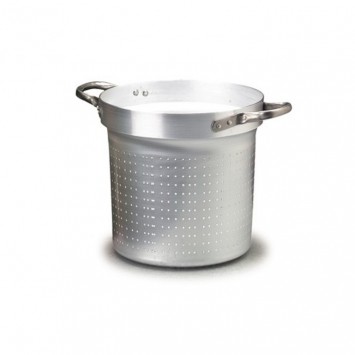 Pardini Omnia Colapasta Conico In Alluminio 32 Cm - Con Due Manici, Leggero E Pratico, Grigio