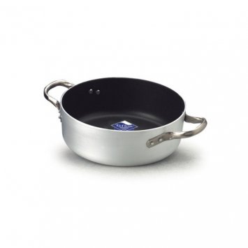 CASSERUOLA ALLUMINIO ANTIADERENTE BASSA 2 MAN.Ø CM.32 H.10 LT.8