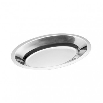 VASSOIO INOX OVALE CM.42X31 GASTRONOMICO