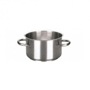 CASSERUOLA INOX ALTA 2 MANICI Ø CM.20 H.12 LT.3,8 S1000