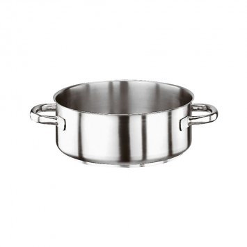 CASSERUOLA INOX BASSA 2 MANICI Ø CM.18 H.7 LT.1,8 S1000