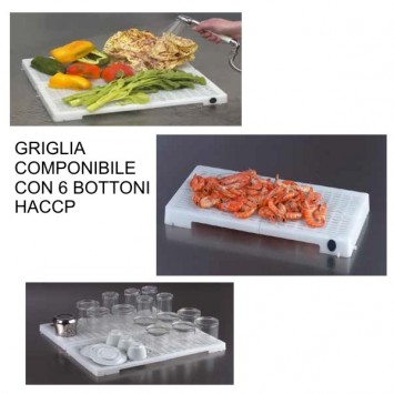 GRIGLIA PLASTICA MULTIUSO COMPONIBILE CM.47X23,5 H.3