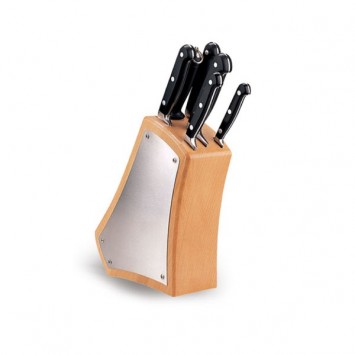 CEPPO LEGNO PORTACOLTELLI PZ.6 TRIDENTUM PROFI