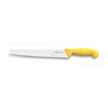 COLTELLO TRIDENTUM NEW LINE PASTICCERE CM.25 GIALLO