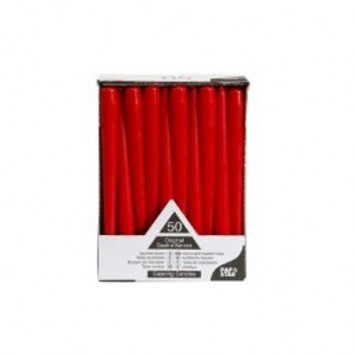 CANDELE GALA CM.25 PZ.50 ROSSO