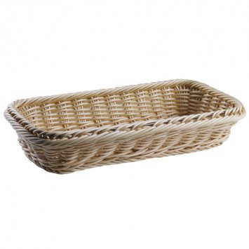 CESTO PANE CM.32,5x17,5 H.10 GN 1/3 IN POLYRATTAN DOPPIA TRAMA