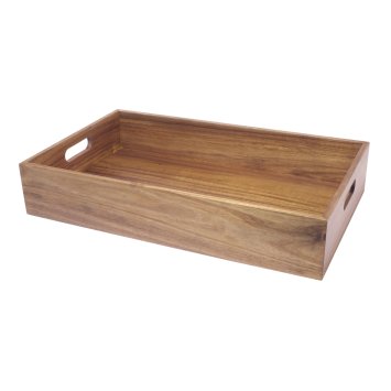 CASSETTA/ALZATA LEGNO DI ACACIA GN 1/1 CM.53x32,5 H.10