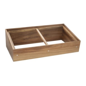 ALZATA INCLINATA PER GN 1/1 IN LEGNO DI ACACIA ALTEZZA CM.18