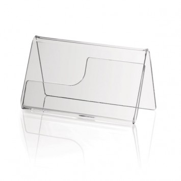 PORTA CARTELLINO PLEXIGLASS CON TASCA CM.8,7X5
