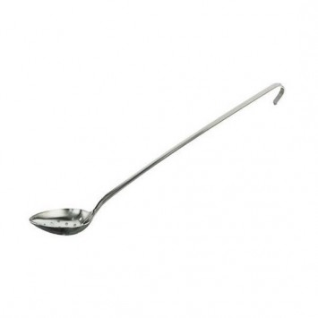 CUCCHIAIONE INOX UNIPEZZO CM.38 FORATO