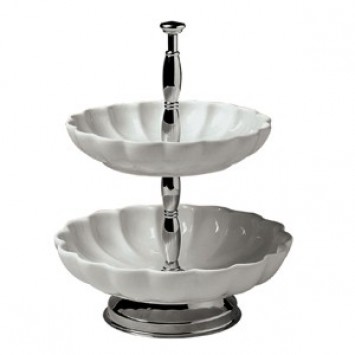 ALZATA PORCELLANA BUFFET 2 PIANI DI Ø CM.23 E 26 ***