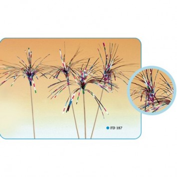 STECCO PALMETTA MULTICOLORE CM.22 PZ.100 ***