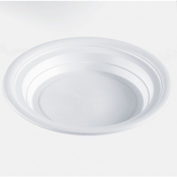 PIATTO MONO FONDO RIPIATTO CM.22 PZ.50 BIANCO