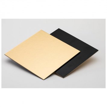 TAVOLETTE POLITENATE LUXOR ORO/NERO KG.10 CM.22X22