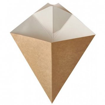 CONI CARTONE KRAFT INTERNO BIANCO E SCOMPARTO SALSA PZ.50
