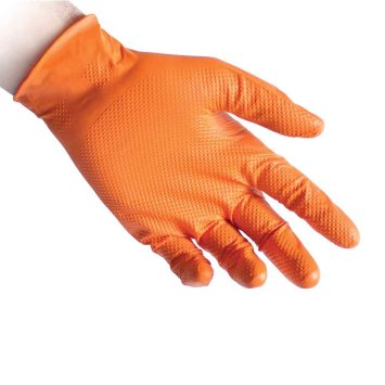 GUANTO MONOUSO NITRILE REFLEXX N85 ARANCIO TG.XL PZ.100 FULL GRIP