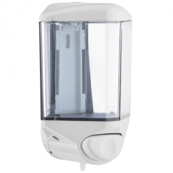DISPENSER SAPONE BIANCO/TRASPARENTE .LT.0,55 A/513 TRIANGOLARE