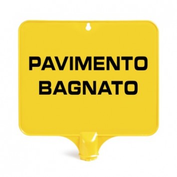 SEGNALE PIRAMIDALE TABELLA RETTANGOLARE PAVIMENTO BAGNATO CM.36X36