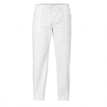 PANTALONE CUOCO ALAN BIANCO CON ELASTICO